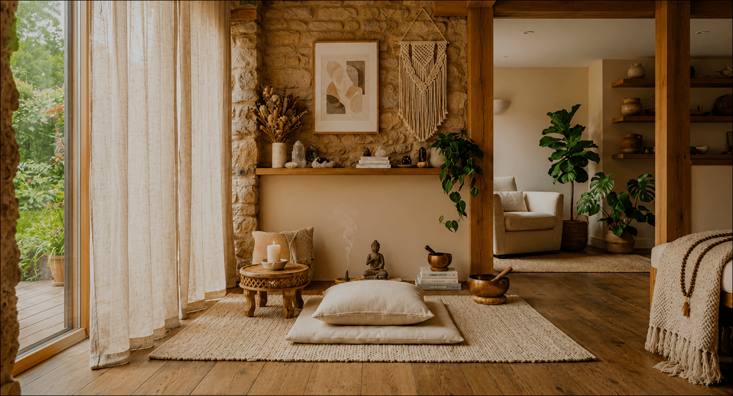 Warm sanctuary interior ready for space clearing